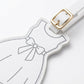 2 Pack Dress Shaped Luggage Tags with Buckle Straps