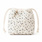Quilted Drawstring Makeup Bag Large Capacity Portable Cosmetic Organizer Pouch