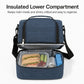 Dual Compartment Insulated Lunch Bag with Adjustable Shoulder Strap