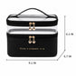 Two-Tier Clear Travel Makeup Bag with Handle for Toiletries and Beauty Storage