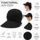 Pleated Visor - Lightweight Sport Sun Hat for Beach and Tennis