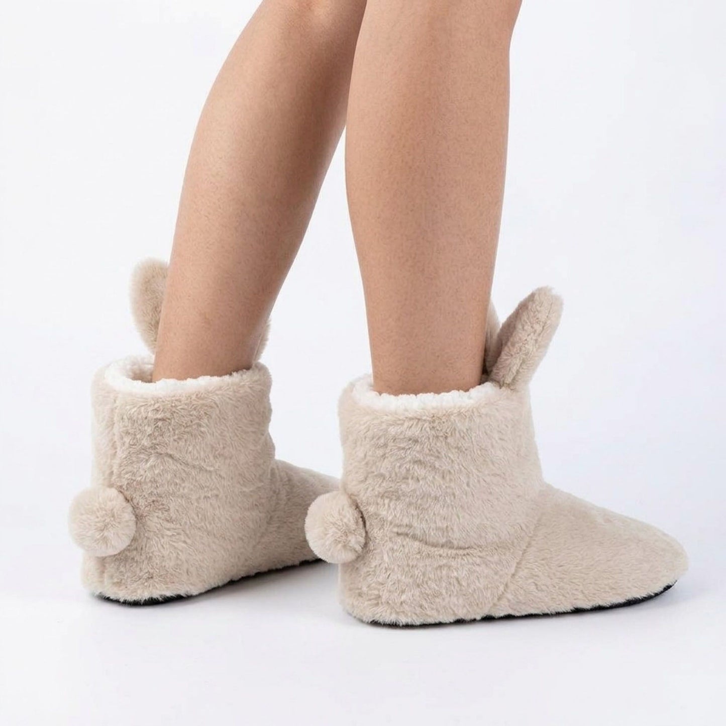 Fuzzy Bunny Slipper Boots