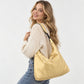 Large Nylon Polka Dot Shoulder Tote Bag