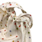 Polka Dot Tote Bag Shoulder Bag with Interior Zipper Pocket