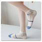 4 Pairs Low-Cut Mesh Knit Cotton Socks Cute Pattern Breathable Stretch for Everyday Casual Wear