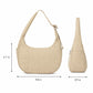Quilted Nylon Hobo Shoulder Bag with Adjustable Strap and Multiple Pockets