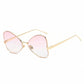Round Oval Fashion Polarized Sunglasses with Lightweight Metal Frame and Gradient Lenses