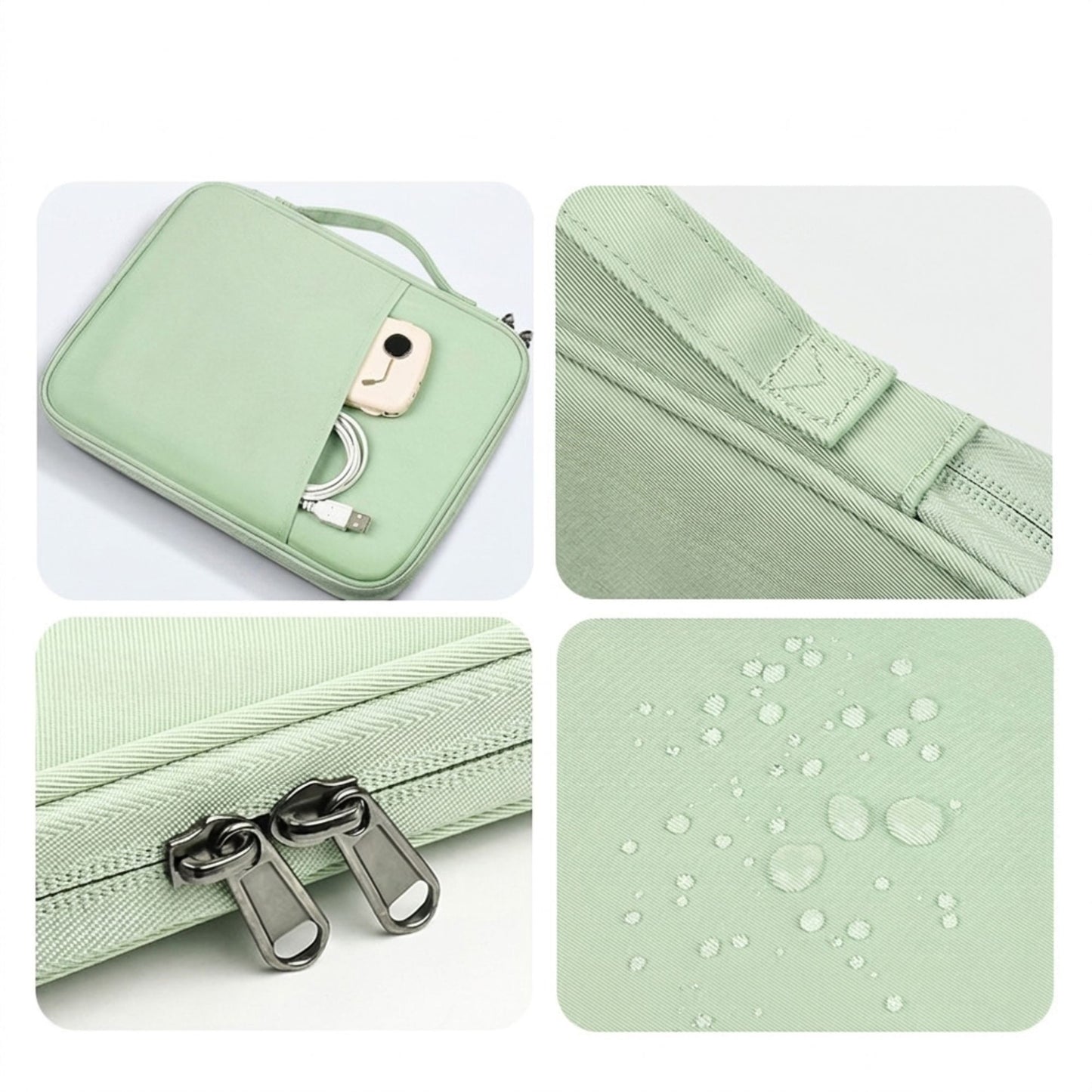 Tablet Sleeve Organizer Case with Handle for Work School and Travel