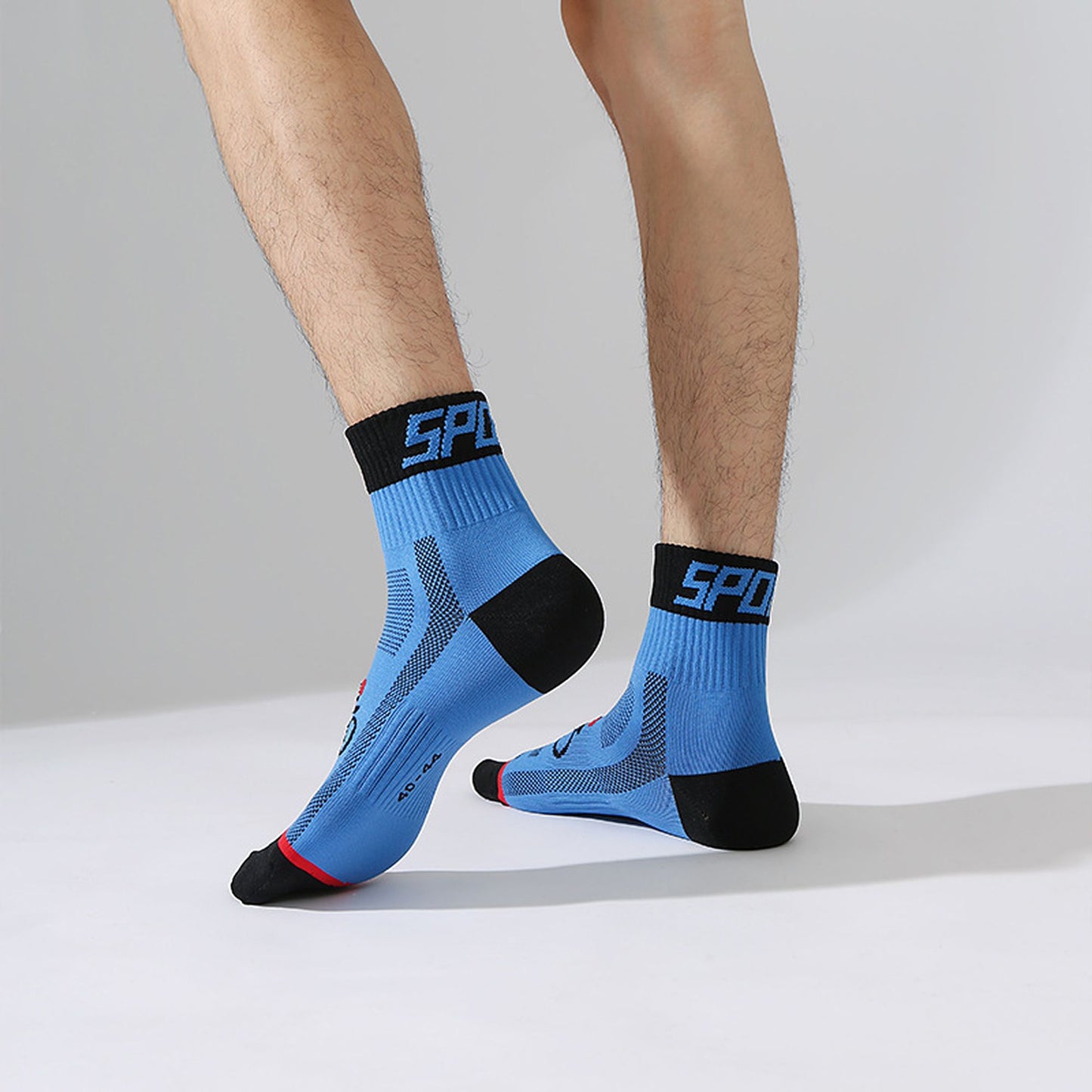 6pk Men's Cycling Pattern Athletic Socks