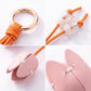 Tulip Flower Bag Charm with Bead Accents and Key Ring