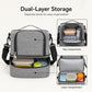 Dual Compartment Insulated Lunch Bag with Adjustable Shoulder Strap