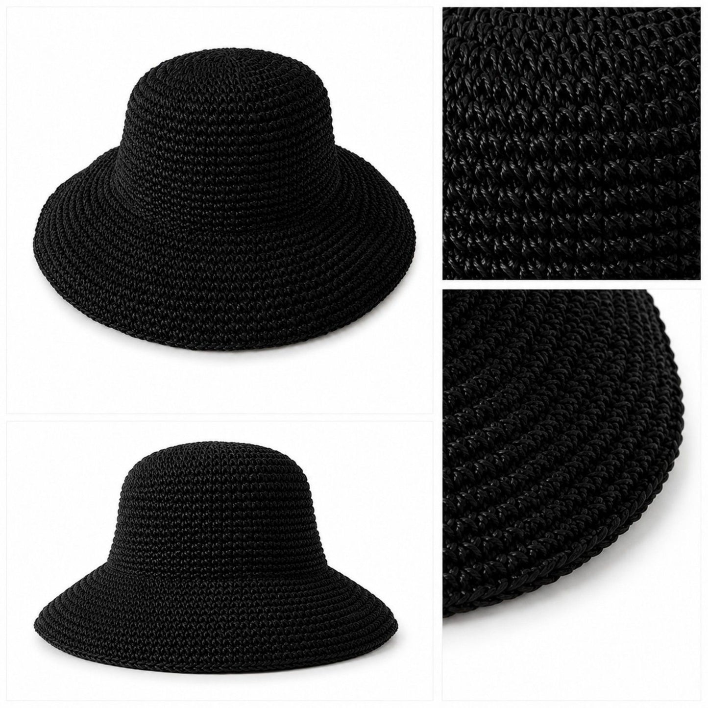 Summer Sun Hat for Women - Lightweight Wide Brim Straw Hat for Beach and Vacation
