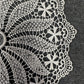4 Set Round Crochet Lace Placemats with Floral Pattern 11.8 in