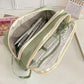 Large Capacity Clear Pencil Case Double Compartment Zipper Pouch with Handle