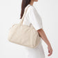 Lightweight Shoulder Tote Bag with Top Zipper and Exterior Side Pockets 12x8x3.5in
