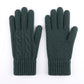 Knit Winter Gloves with Ribbed Cuffs 7.8 x 3.3in