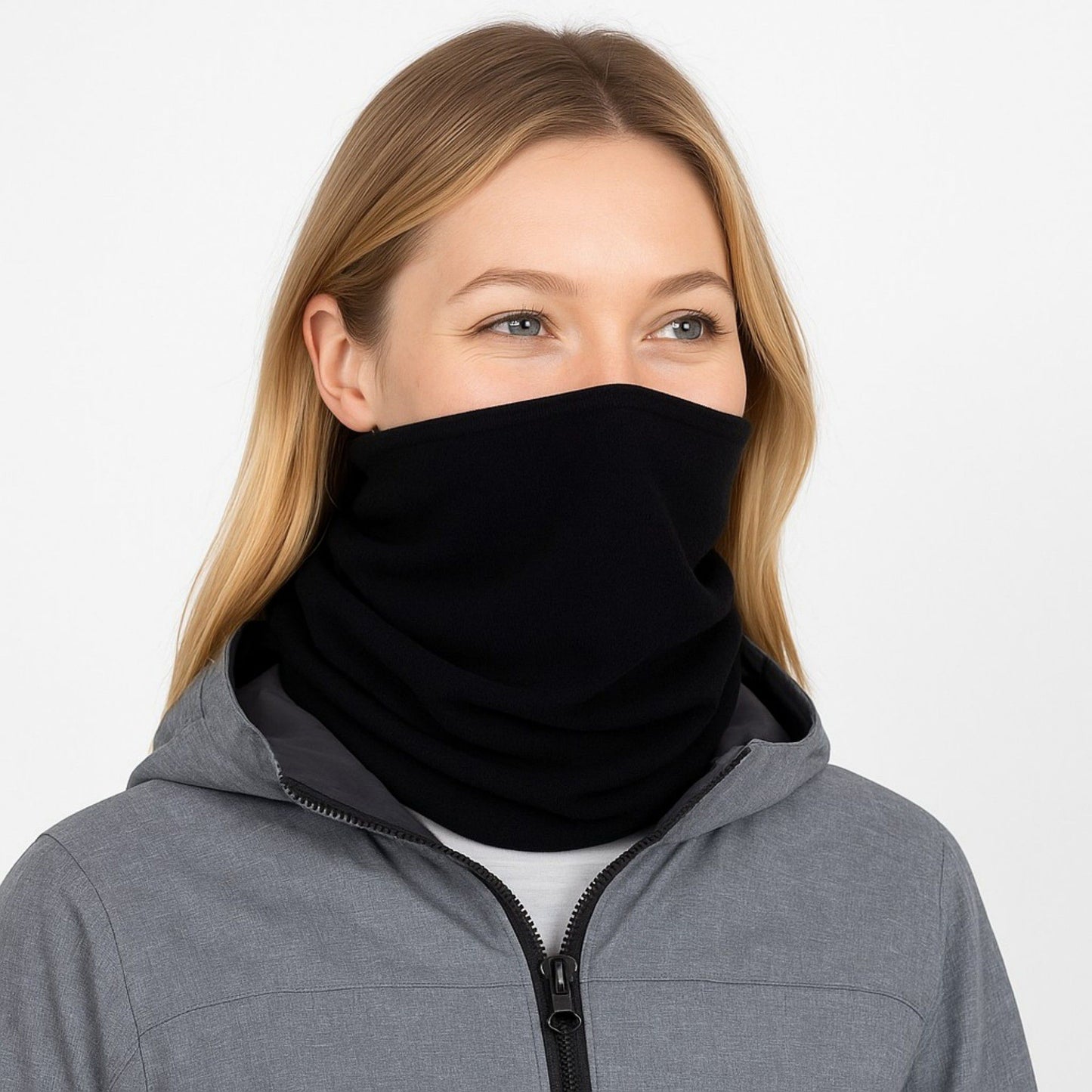 Soft Knit Neck Warmer with Cozy Layered Design 9x17 inches