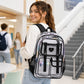 Clear Backpack with Multiple Pockets and Padded Straps