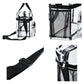 Clear Tote Bag with Exterior Mesh Pockets, Double Top Handles and Removable Adjustable Shoulder Strap