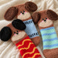 Puppy Fuzzy Crew Socks 3-Pair Set US 5-10.5
