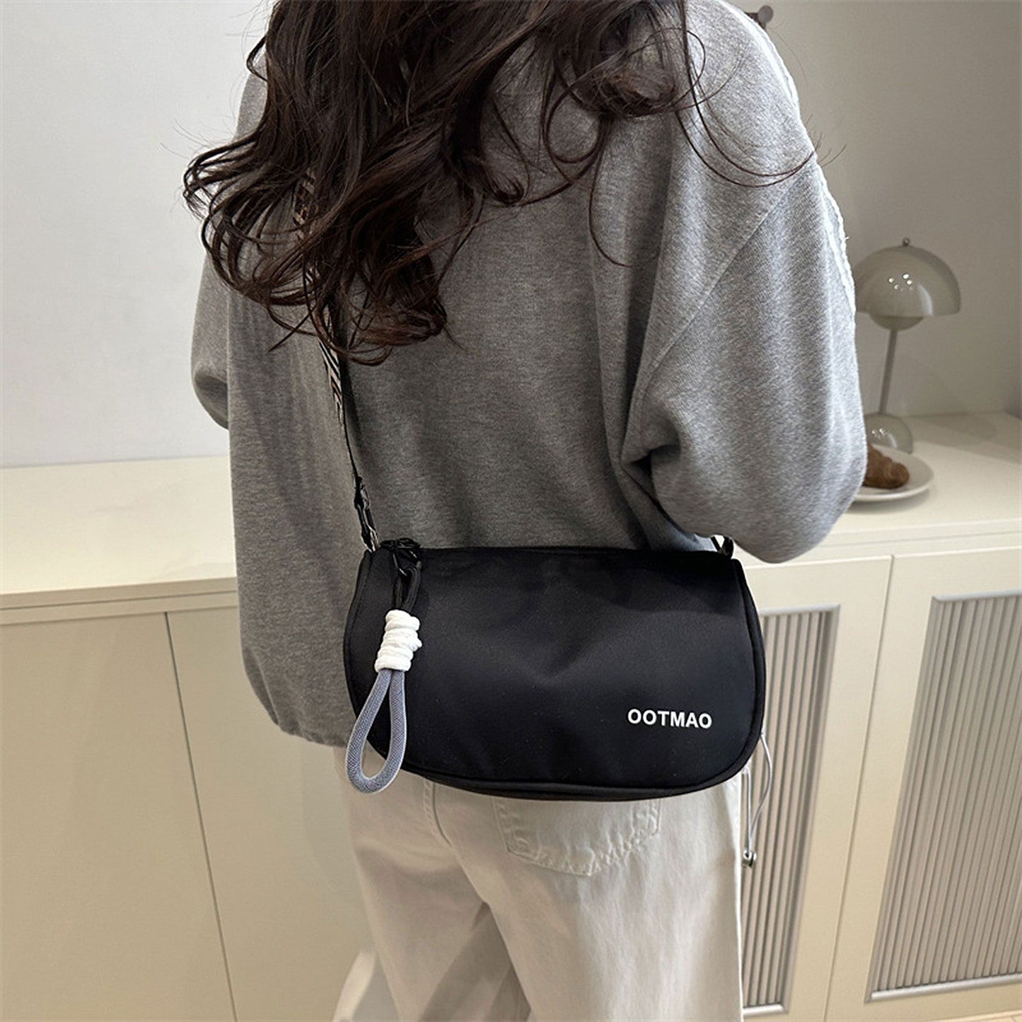 Soft Crossbody Bag - Adjustable Patterned Strap Shoulder Bag for Casual Daily & Stylish Outings