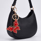 2pc Butterfly Rhinestone Keychain Bag Charm with Lobster Clasp