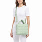 Quilted Puffer Tote Bag with Top Handles and Adjustable Crossbody Strap 11x10x5.5in