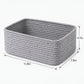 3 Piece Rectangular Woven Cotton Cord Desktop Storage Basket Set