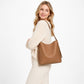 Bucket Shoulder Bag with Adjustable Strap and Interior Zipper Pouch