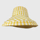 Women's Reversible Checkered Bucket Hat with Chin Strap