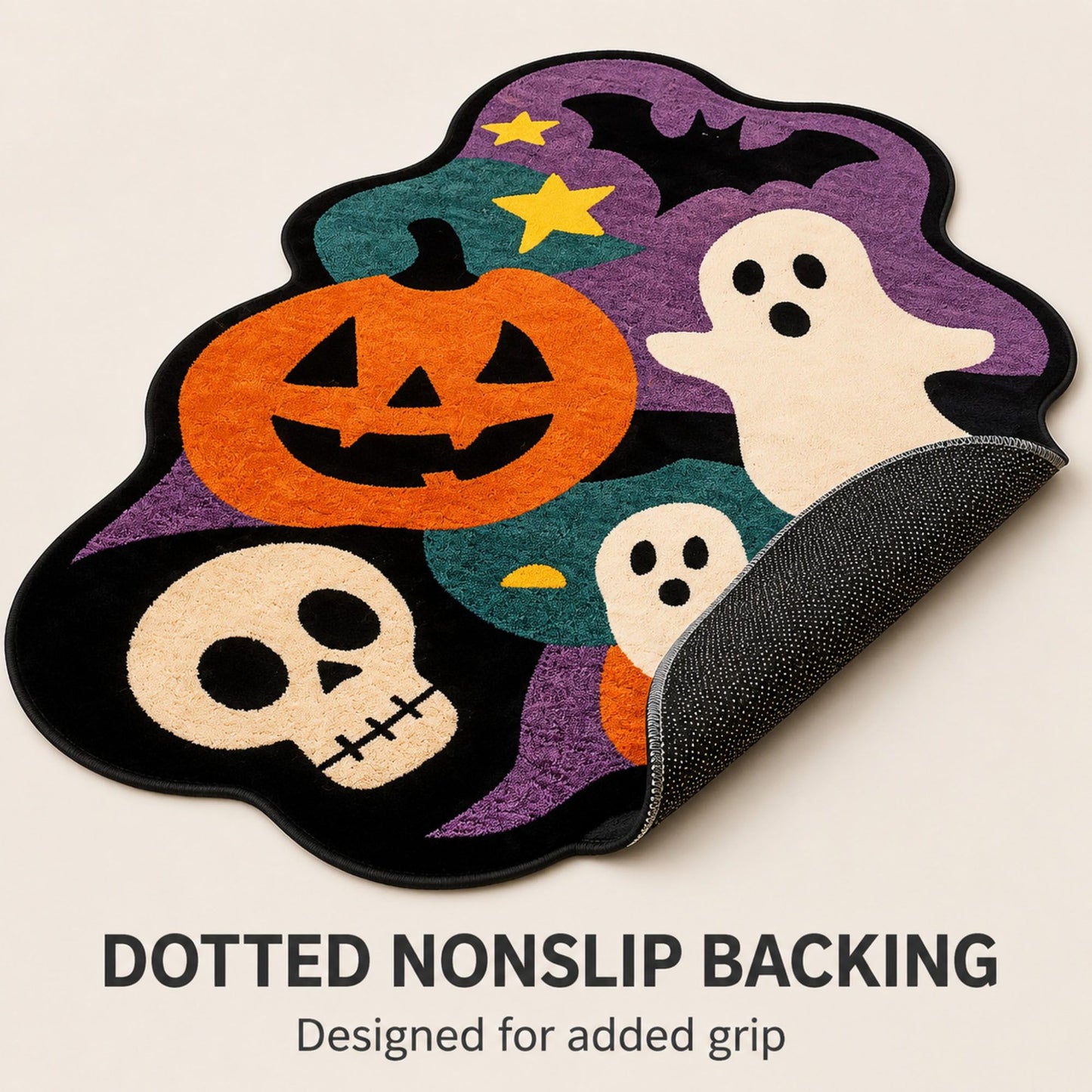 Halloween Shaped Long Accent Rug Nonslip Floor Mat 15.7 x 47.2 Inches