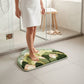 Tufted Floor Mat with Abstract Nature Pattern Non Slip Backing Soft Plush Decorative Indoor Entryway Bathroom Rug