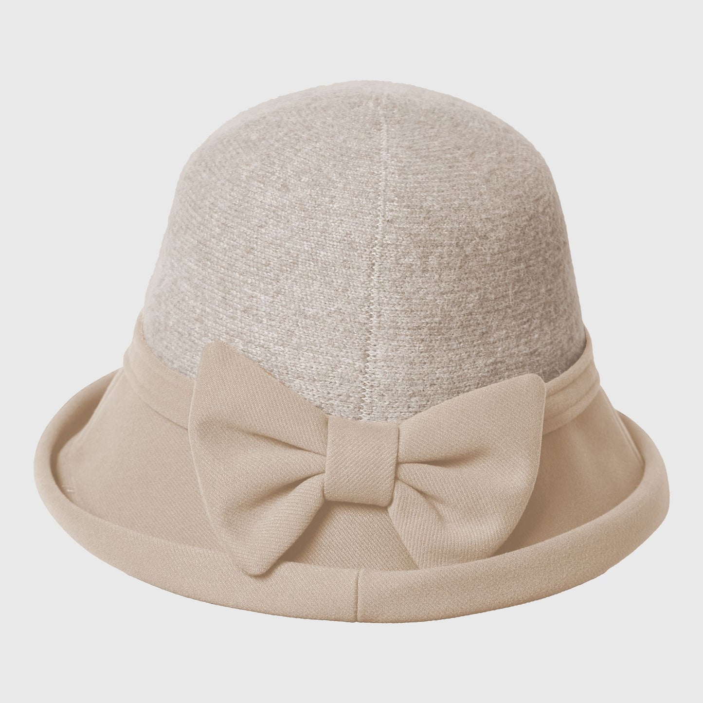 Bow-Accented Cloche Hat