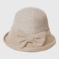 Bow-Accented Cloche Hat