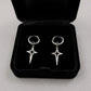 Star Drop Hoop Earrings with Cutout Geometric Charm and Sleek Minimalist Design for a Modern Stylish Everyday Accessory