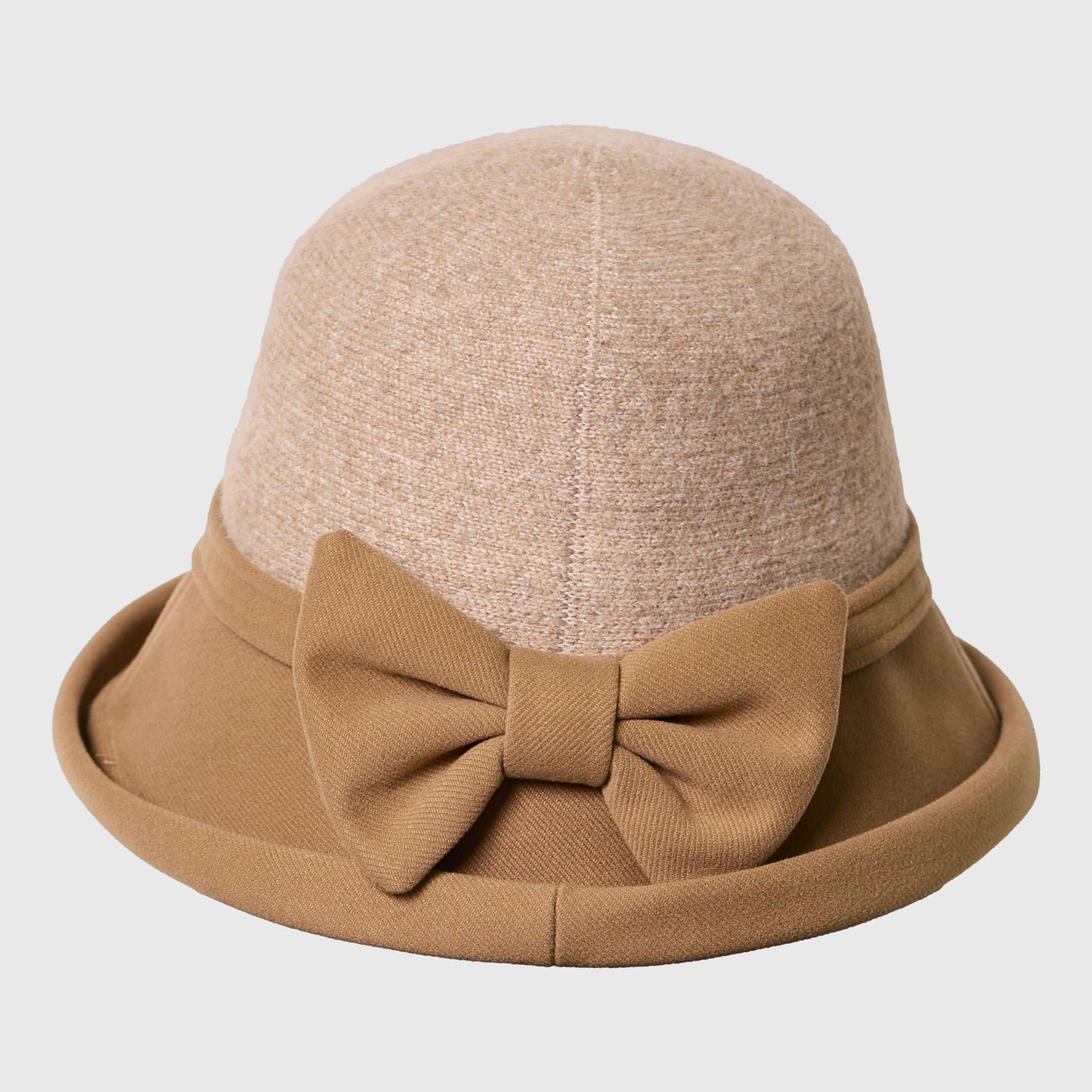 Bow-Accented Cloche Hat