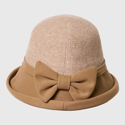 Bow-Accented Cloche Hat