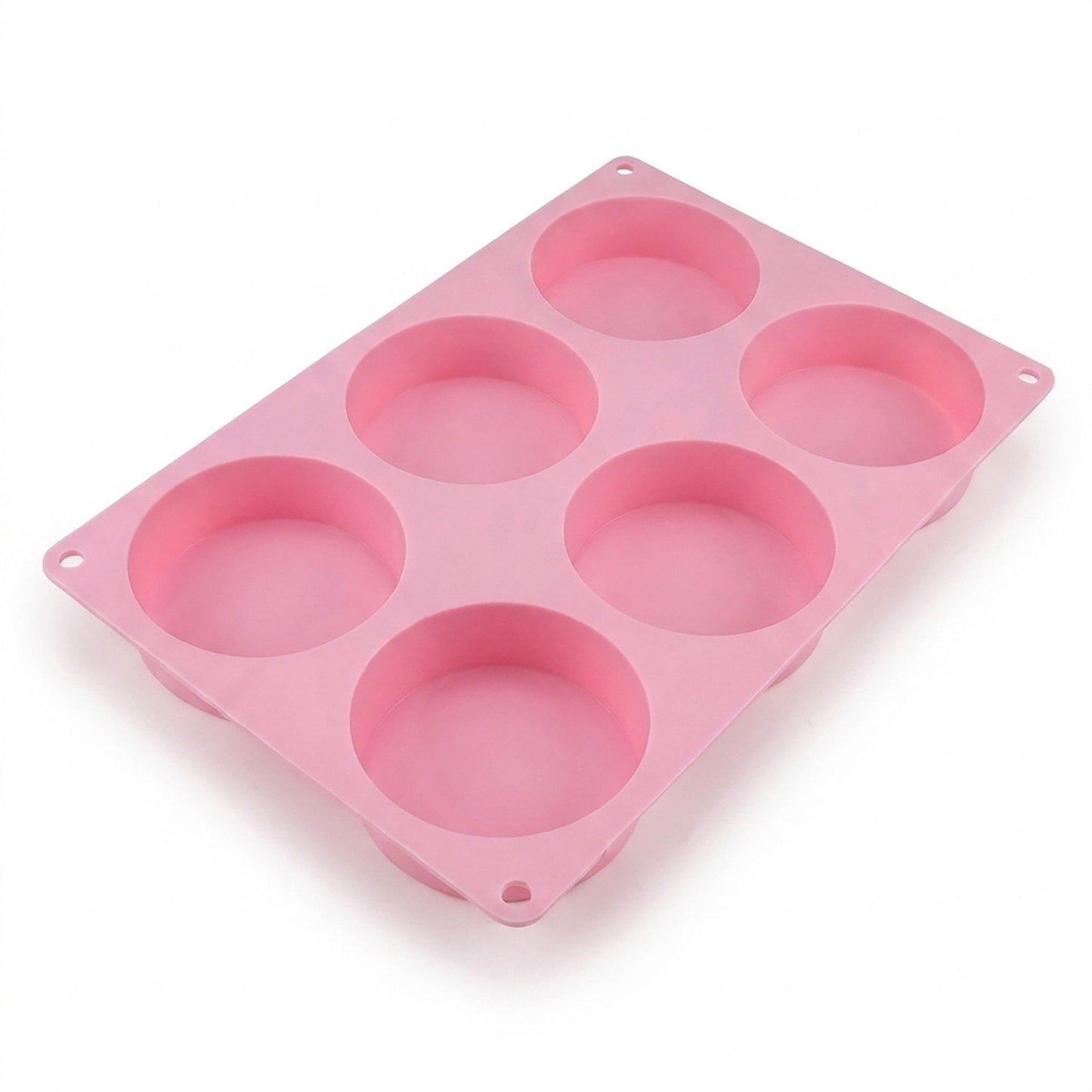 Silicone Muffin Baking Mold with 6 Round Cup Cavities