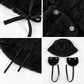Plush Bucket Hat Removable Ear Flaps Tie Straps Fuzzy Winter Hat