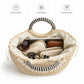 Straw Woven Shell Handbag with Round Handle