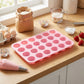 24-Cup Mini Muffin Pan - Non-Stick Bite-Sized Cupcake Mold for Baking