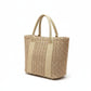 Woven Straw Tote Bag with Wide Shoulder Straps Lightweight Crochet Knit Small Tote Bag