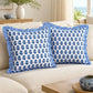 2 Pack Floral Lattice Ruffle Decorative Throw Pillow Covers