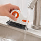 2-Piece Handheld Window Track Cleaning Brush with Built-In Scraper for Grooves, Sills and Tight Spaces