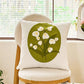 Canvas Decorative Throw Pillow Cover, Plant and Floral Print, 17.7*17.7in Square