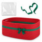 Woven Cotton Cord Rectangular Holiday Storage Basket with Bow