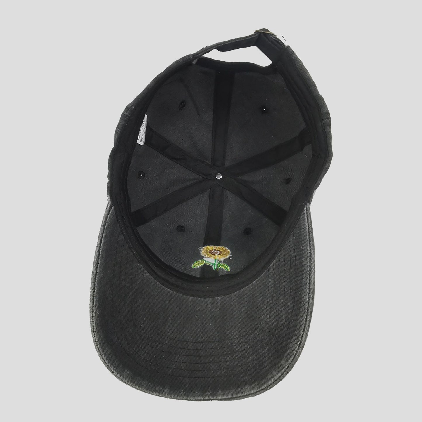 Women's Baseball Cap with Sunflower Embroidery