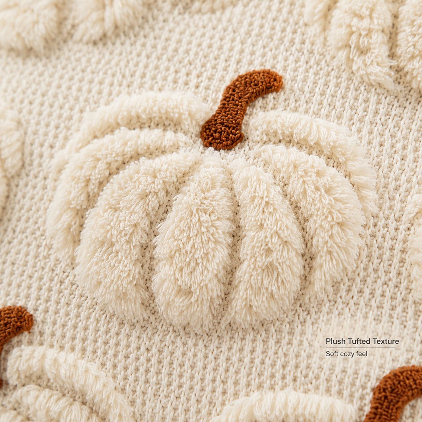 Textured Pumpkin Decorative Throw Pillow Cover for Sofa Bed Chair Fall Decor
