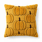 Plush Pumpkin Throw Pillow Cover Square Decorative Fall Cushion Cover