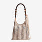Rose Detail Shoulder Bag Elegant Handbag for Work and Everyday